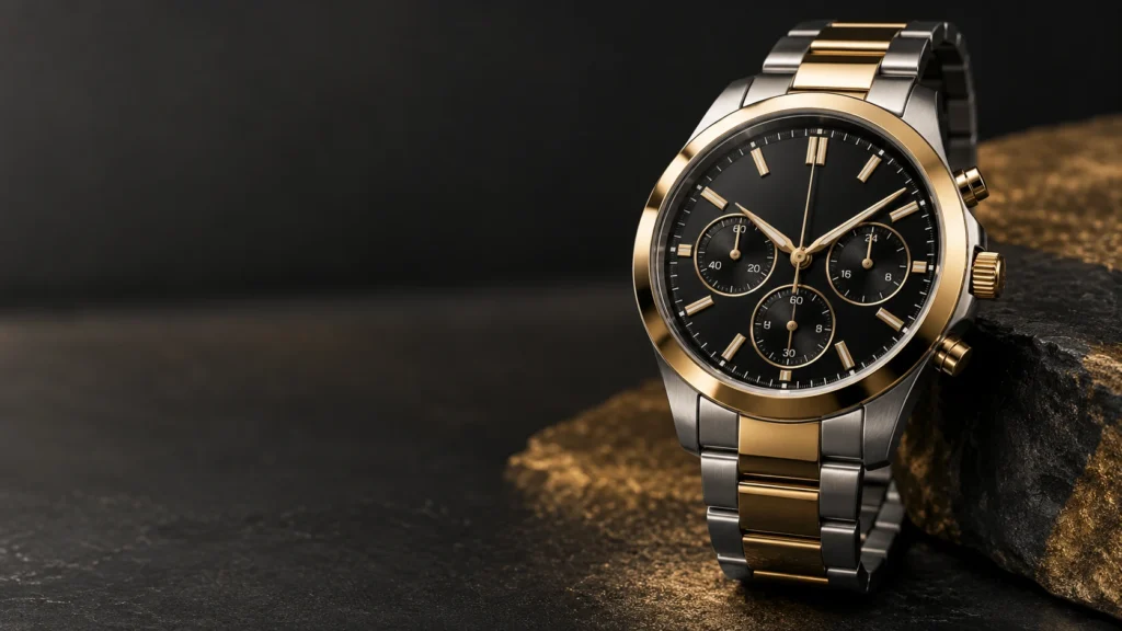 Premium men watch studio photograph