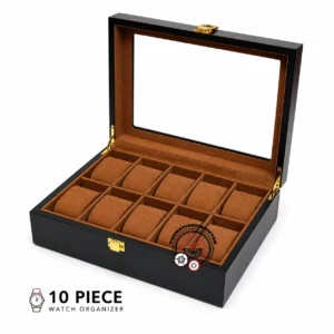 Black 10 Slot Watch Case