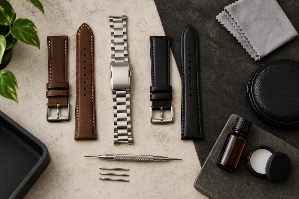 Watch straps and care accessories photograph