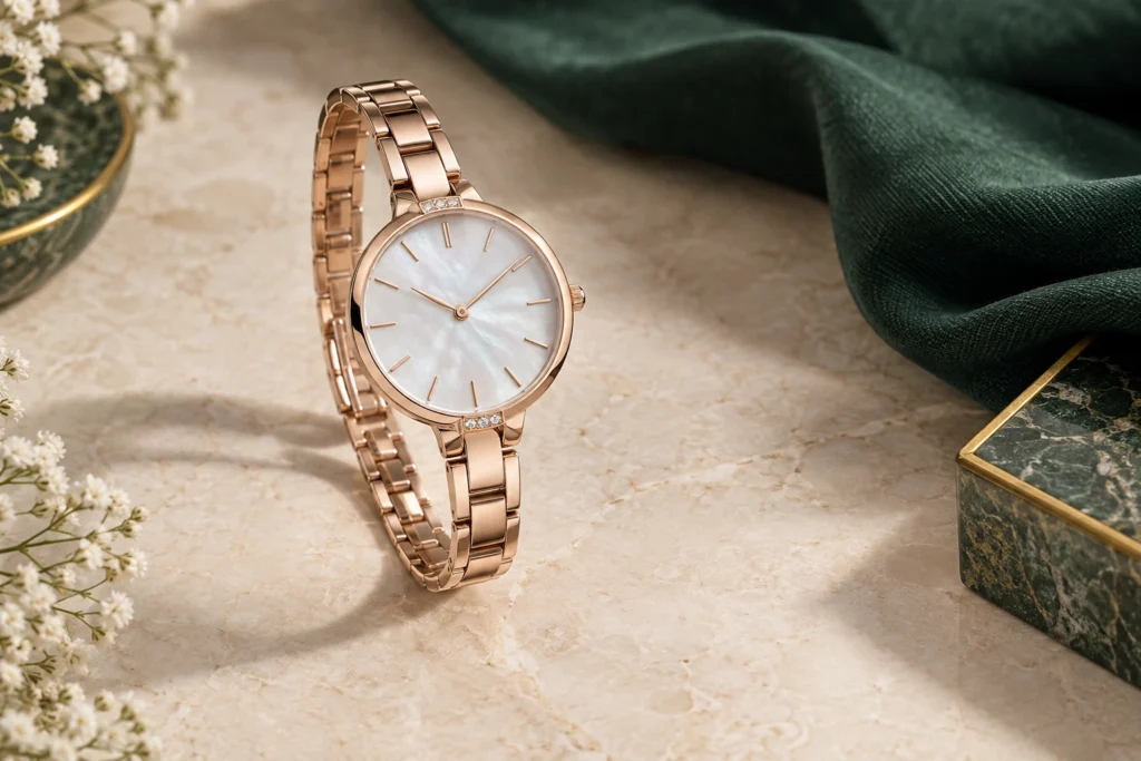 Premium women watch studio photograph